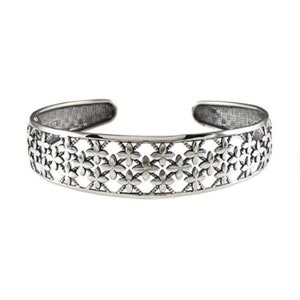 Authentic Louis Vuitton Gray Floral Resin Bangle Bracelet Louis vuitton clear bangle - Gem main image 2