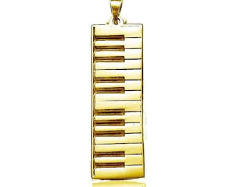 Keyboard Necklace, Keyboard Charm Pendant, Keyboard Jewelry, Piano Necklace, Piano Pendant Nekclace