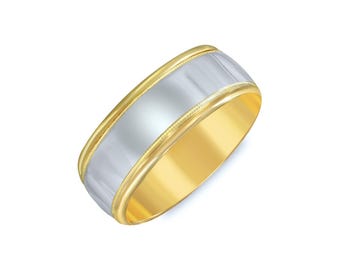 Two Tone Extra Wide Domed. 7mm