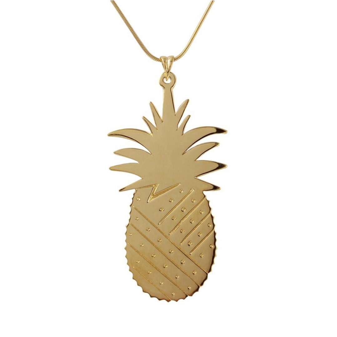 Pineapple Charm Necklace, Pineapple Charm, Silver, Gold Pineapple Pendant, Pineapple Pendant Etsy