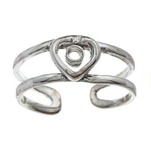 Sterling Silber Mode Herz einstellbar Zehenring, Herz einstellbar Zehenring Sterling Silber, Silber Herz Zehenring, Valentinstag Geschenk