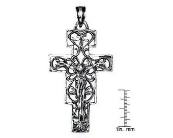 Exquisite Sterling Silver Jesus Christ Crucifix Pendant