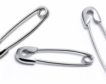 Safety Pin Earring, Silver Safety Pin Earrings, Safety Pin Jewelry