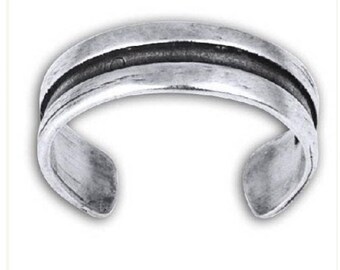 Original Unisex Line Toe Ring , Classic Silver Toe Ring, Classic Adjustable Toe Ring Sterling Silver, Unisex Line Toe Ring