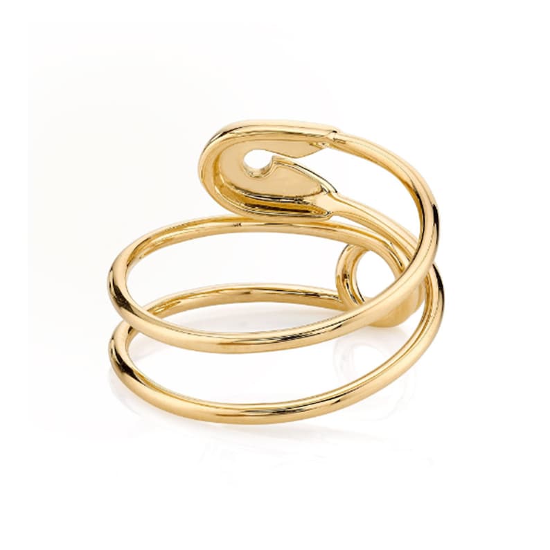 Gold Safety Pin Ring Safety Pin Ring Safety Pin Ring Gold Etsy
