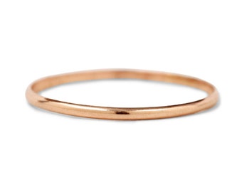 14K Rose Gold Band, Simple Ring, Thin Band, Stackable Band, Gold Stackable Ring, Tiny Ring, Simple Band, Minimal Ring
