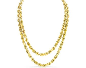 Rope Chain Necklace | 14k Yellow Gold | 8mm