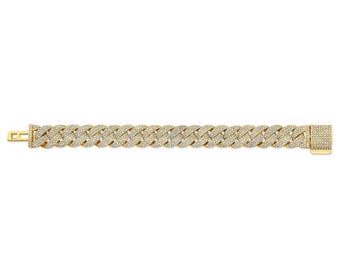 Diamond Cuban Bracelet | 14k Yellow Gold | VS Diamonds