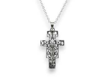Exquisite Sterling Silver Jesus Christ Crucifix Pendant