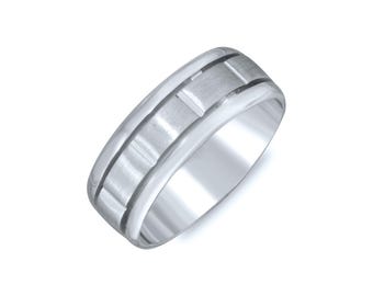 Deep Square Cut Wedding Band 6mm