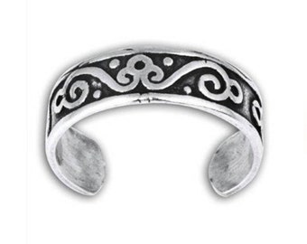 Fleur de Lis Sterling Silver Toe Ring , Fleur de Lis Adjustable Silver Ring, Fleur de Lis Silver Toe Ring, Fleur de Lis Open Ring, Toe Ring
