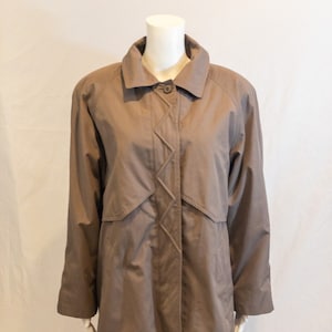 Vintage 1980s Women&#39;s Khaki London Fog Lined Jacket