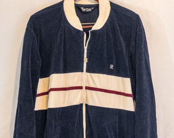 Vintage 1980s Pierre Cardin Velour Track Suit Jacket