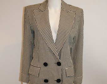 Laundry Black and White Houndstooth Jacket