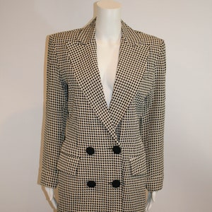 Laundry Black and White Houndstooth Jacket