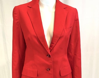 Vintage 1970s Evan Picone Red Blazer Neiman Marcus