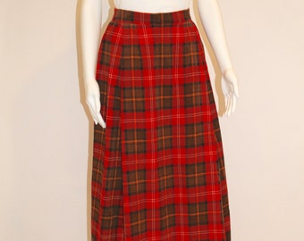 Young Traditions Vintage Plaid Maxi Skirt, 70s Maxi, Plaid Maxi