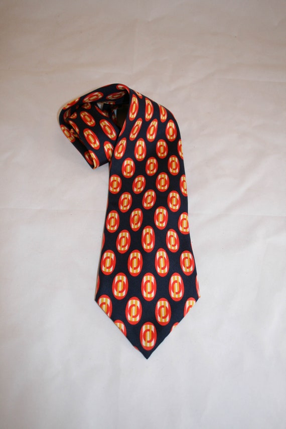 Vintage 1980s Bill Blass Graphic Necktie