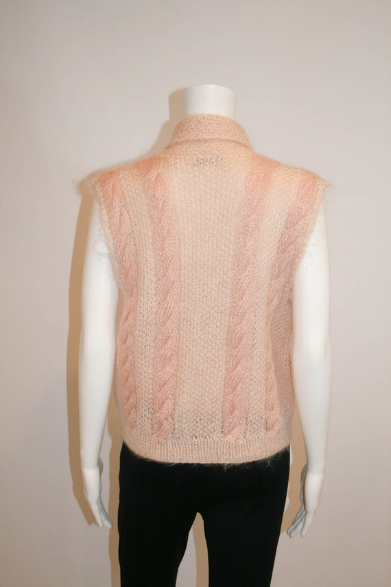 Vintage Pink Ellen Tracy Mohair Vest - image 2
