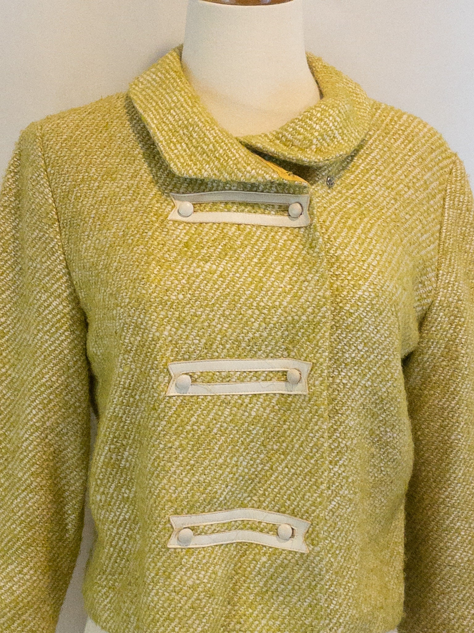 Women's Vintage Green Tweed Jacket S