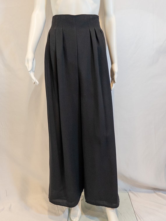 Vintage Joan Leslie Evenings Black Wide Legged Hig