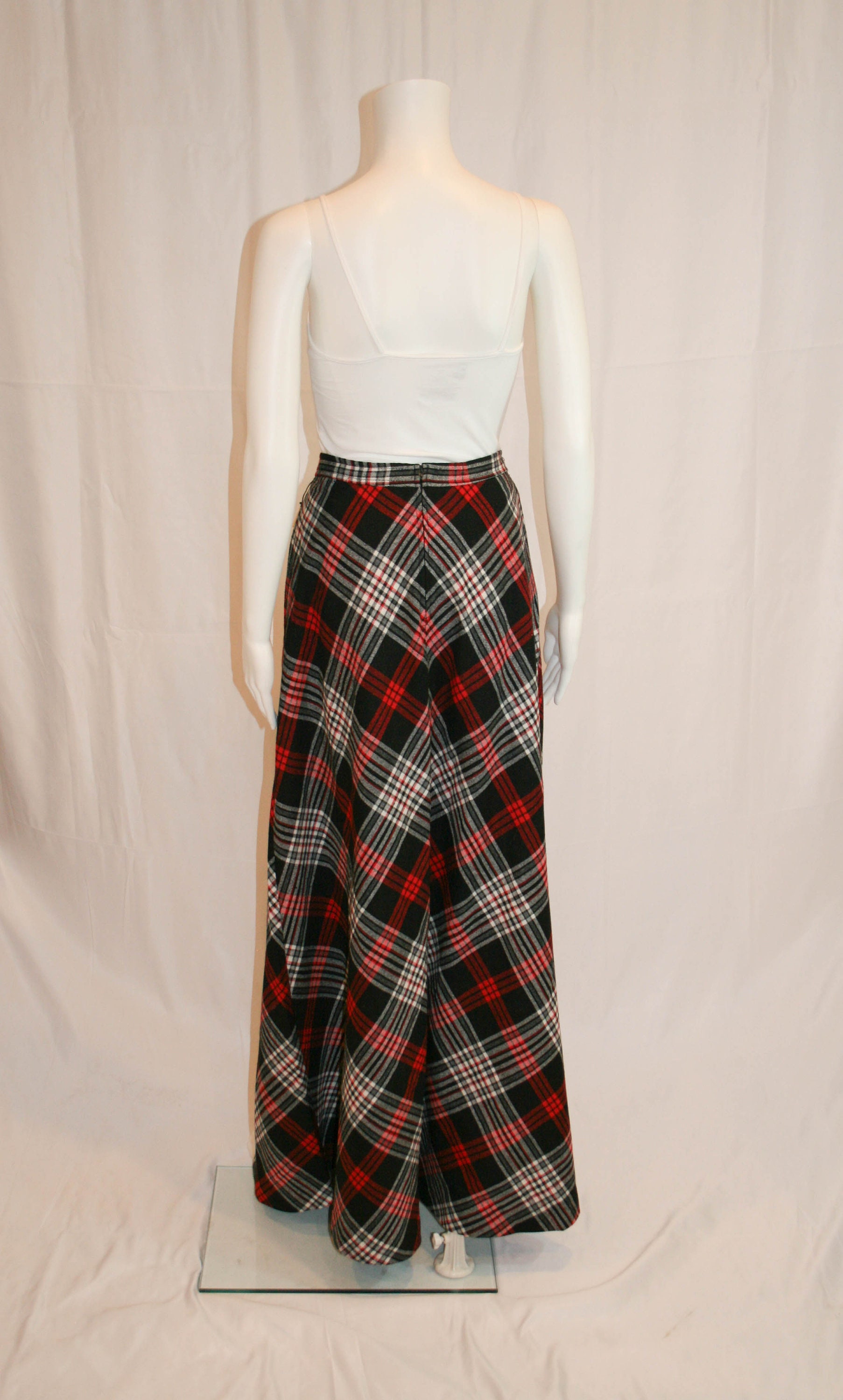 1960s Deadstock Plaid Blouse and Skirt Set