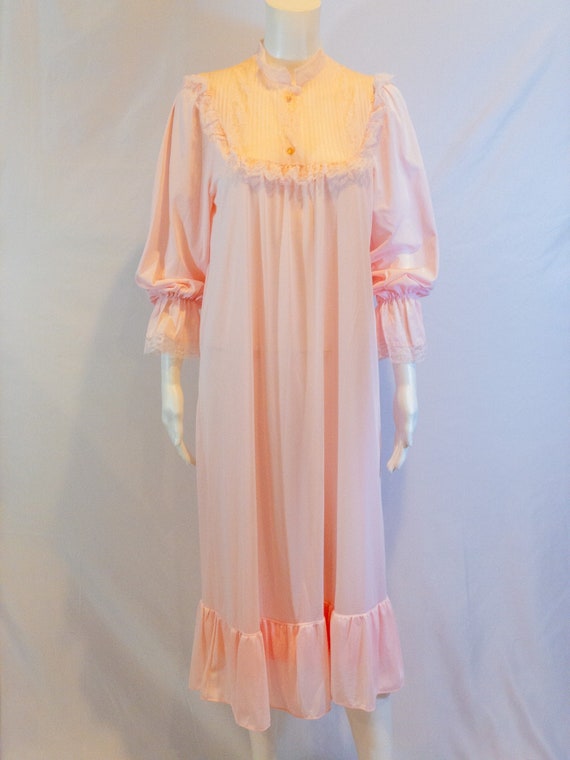 Vintage TexSheen Pink Nylon Nightgown