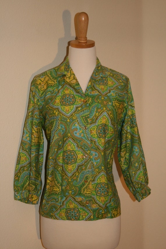 1950s Alfred Paquette of California Blouse Vintage Blouse Etsy