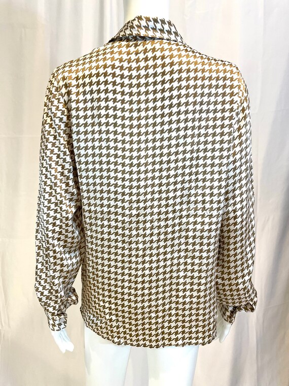 Vintage 90s Pendleton Houndstooth Blouse - image 3