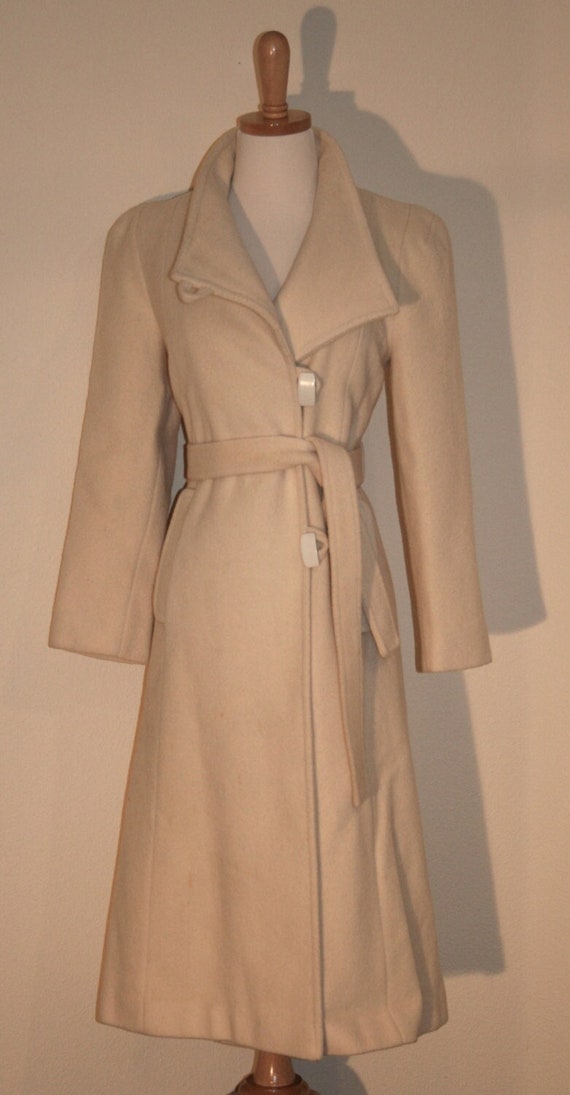 Vintage Coats, Vintage Outerwear, 1970s Cream Woo… - image 1