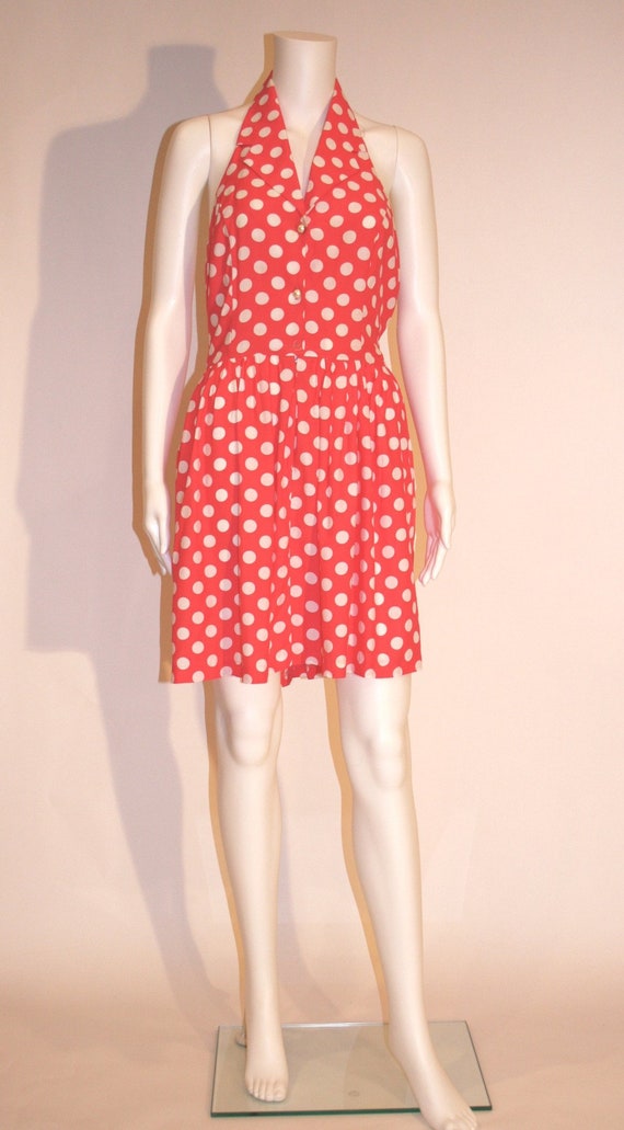 Vintage Polka Dot Halter Dress