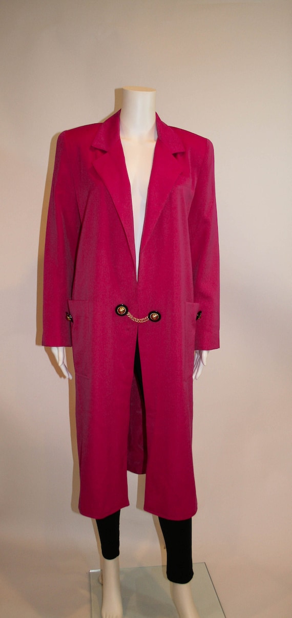 Vintage 1980s Magenta Duster by Alex