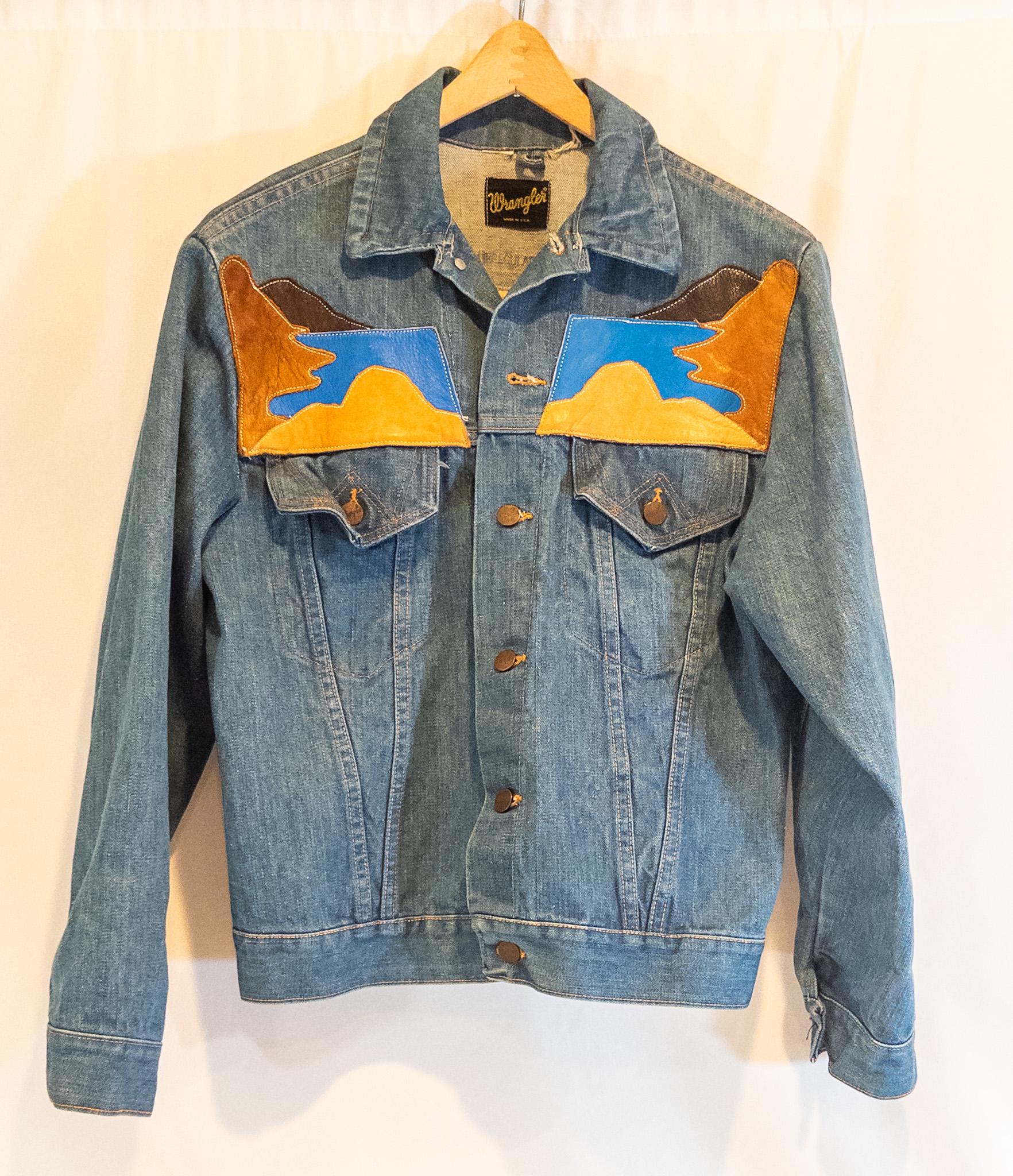 レア Wrangler Leather × Denim Jacket Men's Wrangler Retro® Unlined Denim Jacket