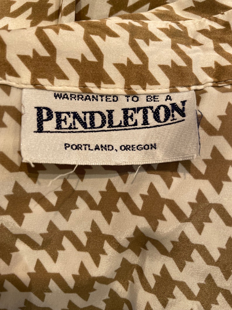 Vintage 90s Pendleton Houndstooth Blouse image 4