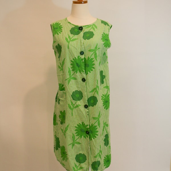 1960s Vintage Day Dress / Apron Dress