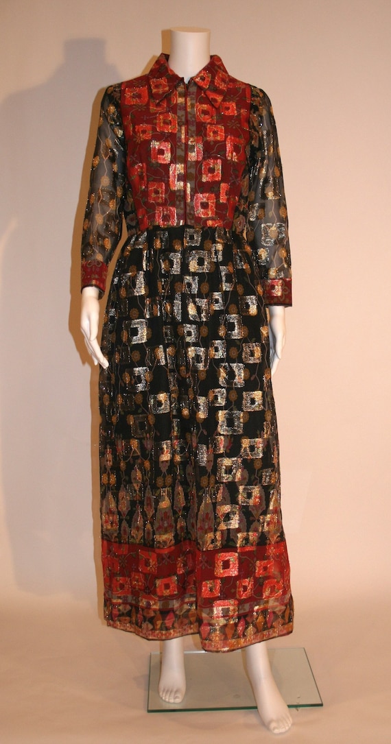 Vintage 1960s Oscar de la Renta Maxi Dress