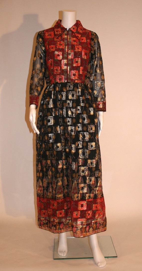 Vintage 1960s Oscar de la Renta Maxi Dress - image 1