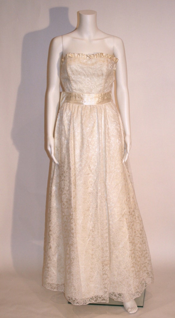 Vintage 70s/80s Lace Maxi Dress, Vintage Dresses, 