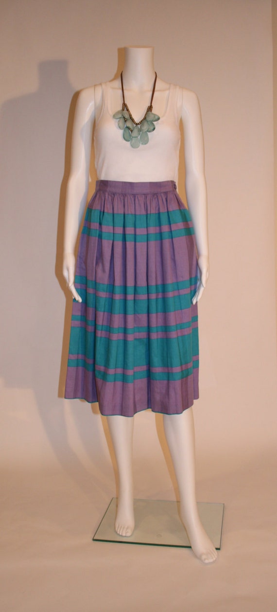 Vintage 80s Striped Skirt, Vintage Clothing, Stri… - image 1