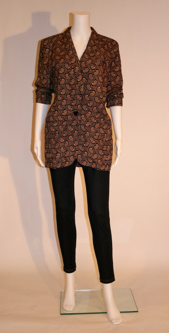 Vintage Fall Paisley Tunic Jacket by LizSport