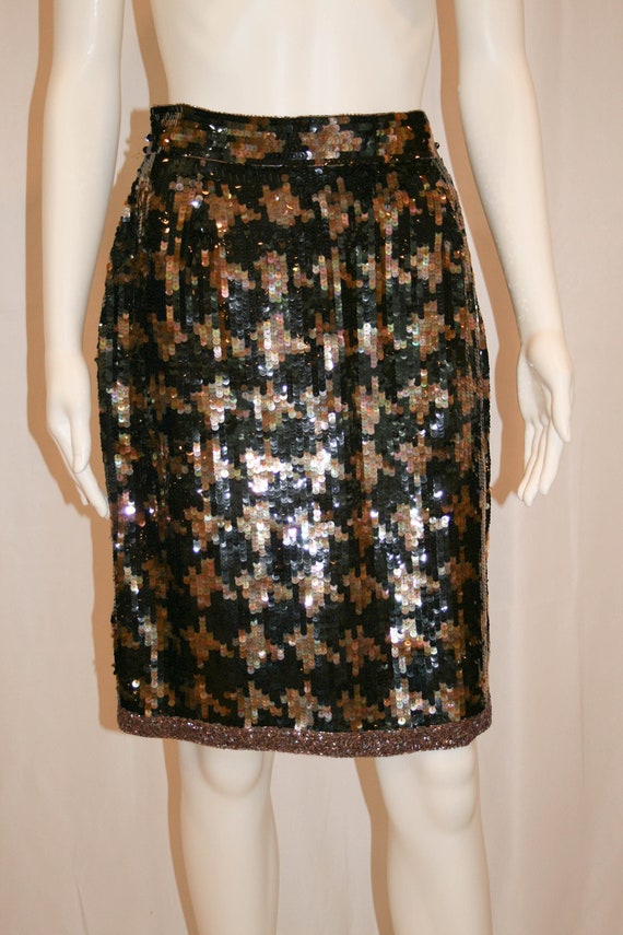 Vintage Sequined Skirt by Sanelli Beverly Hills