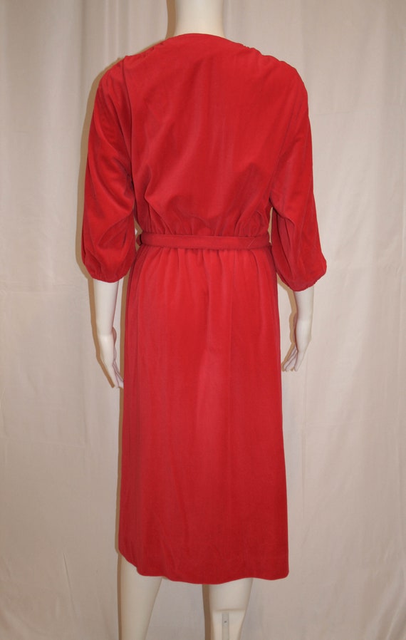 Vintage 1970s Leslie Fay Velour Dress - image 3