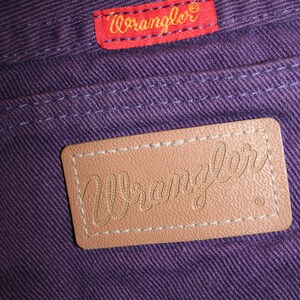 Vaqueros Wrangler vintage de cintura alta, color morado, de la década de 1980 imagen 3