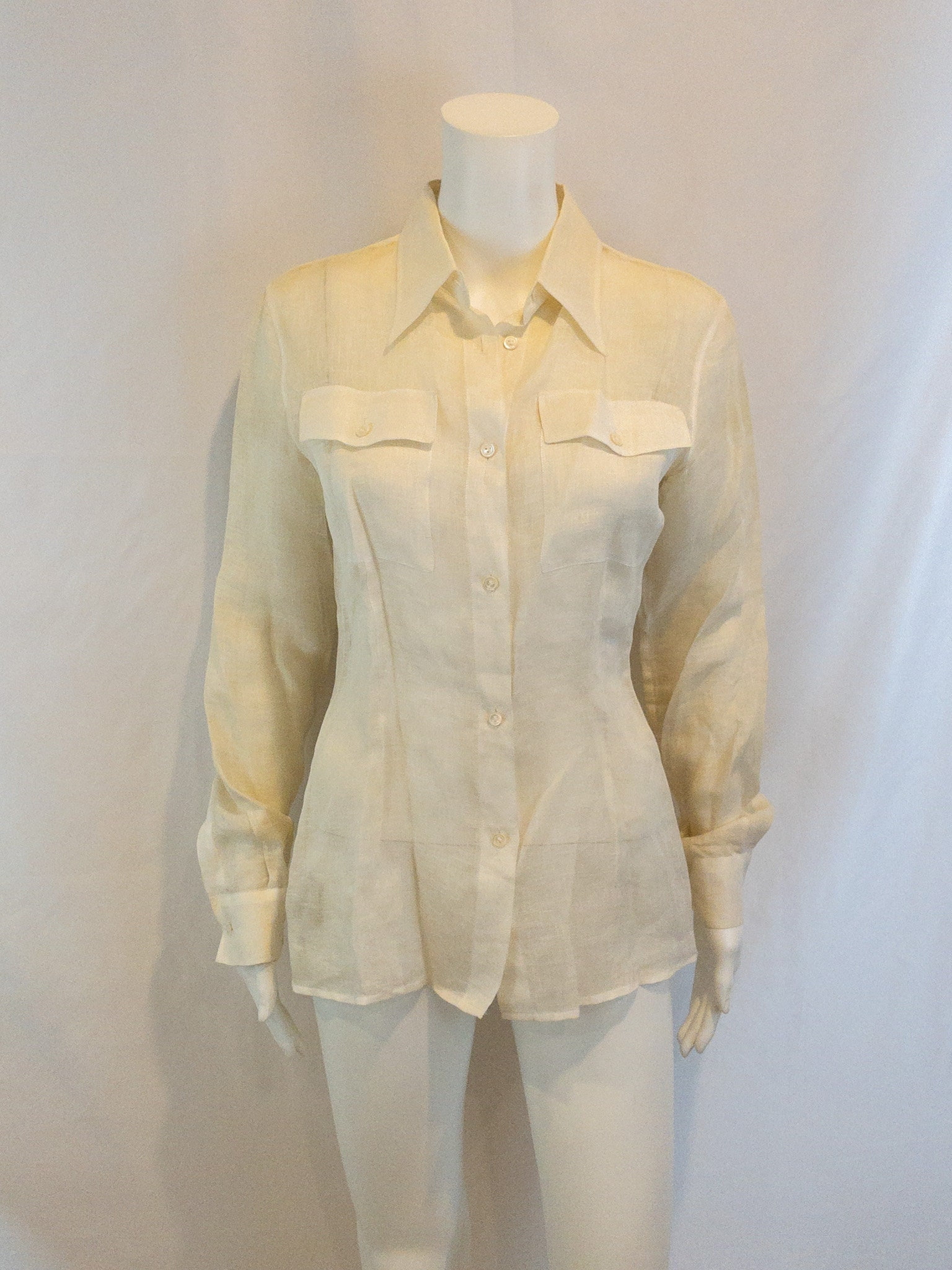 VALENTINO Shell Button Linen Jacket 貝ボタン VALENTINO Shell Button Linen Jacket 貝ボタン Valentino