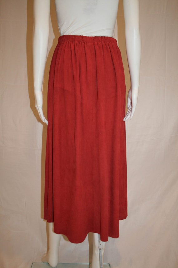 Vintage 1980s New Zealand Lambsuede Skirt - image 3