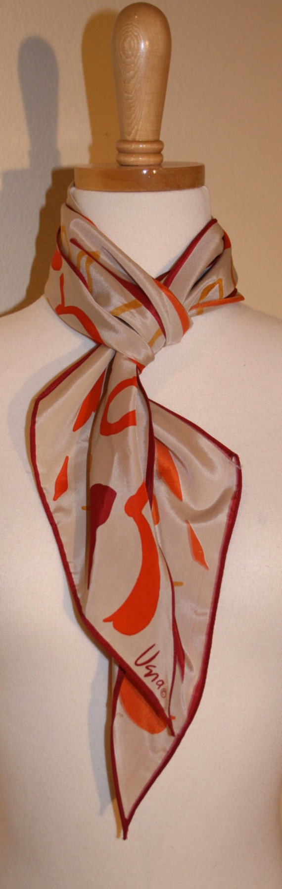 Vintage Scarf, Vera Scarf,Vintage 1970s Vera Silk