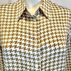 Vintage 90s Pendleton Houndstooth Blouse image 2