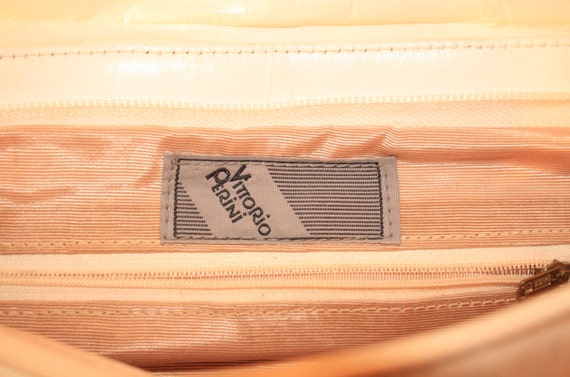 Vintage White Leather Clutch Style Handbag, Vinta… - image 3