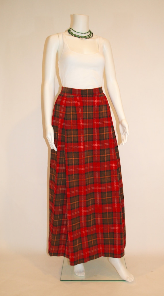 Young Traditions Vintage Plaid Maxi Skirt, 70s Max