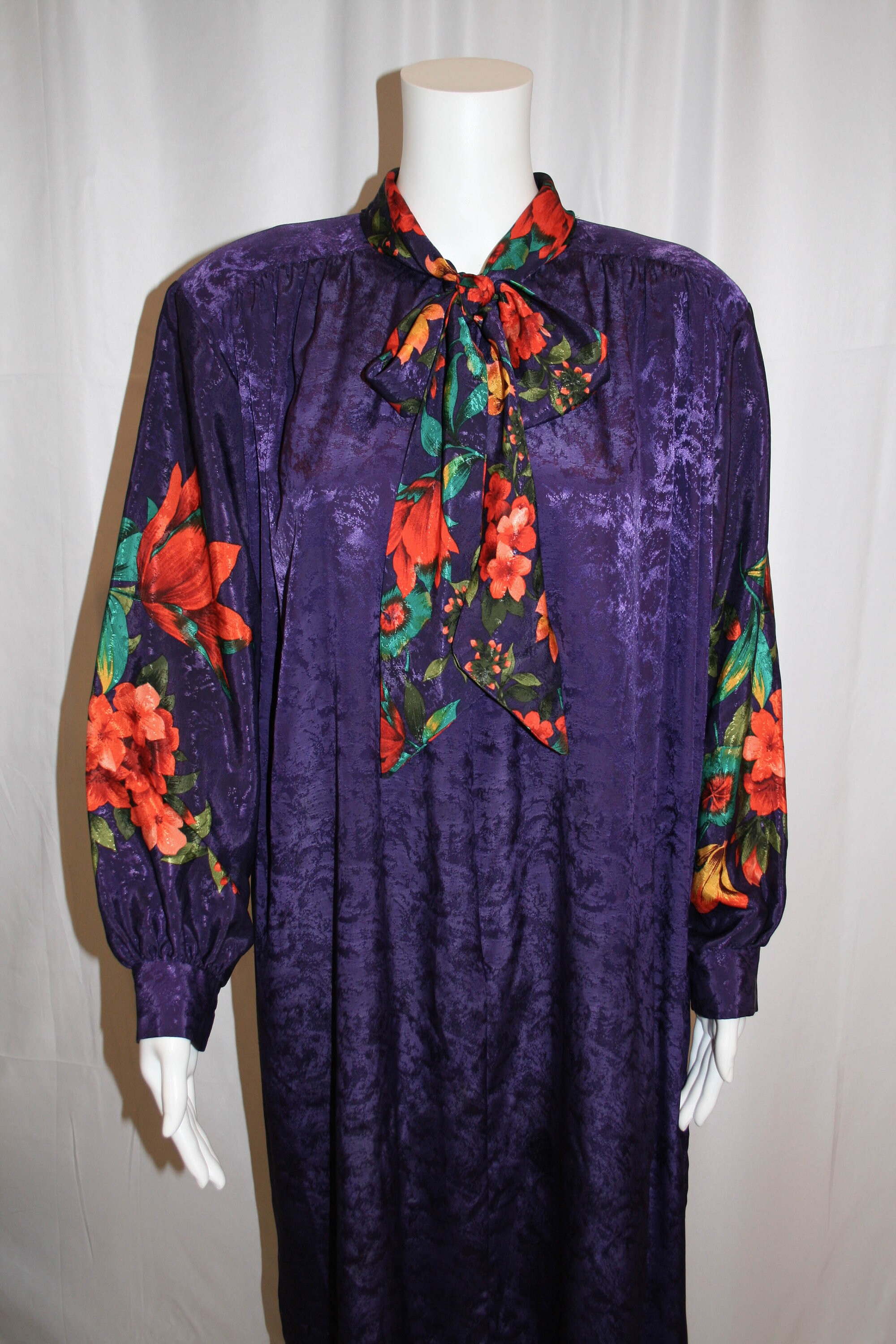 Vintage 1980s Jewel Toned Christian Dior Loungewear, Caftan